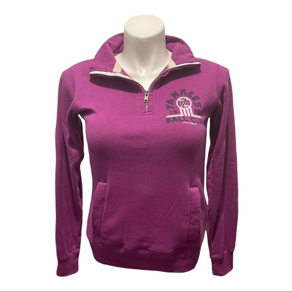 Mv sport purple quarter zip sweatshirt‎ top S